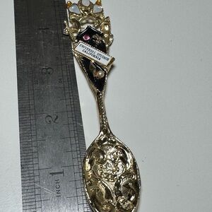 Universal Studios California Jeweled‎ Gold Tone Souvenir Spoon
